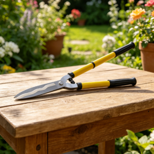 Telescopic Hedge Shears With Carbon Steel Blades For Trimming Shrubs