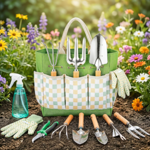 9-Piece Garden Tool Set With Tote Bag, Rust-Resistant